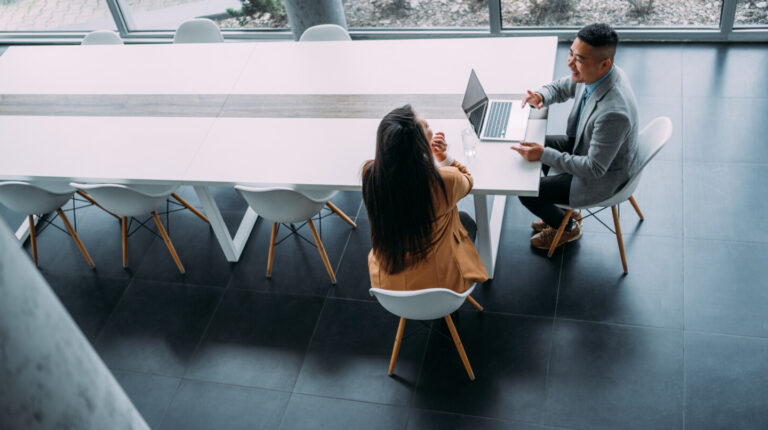 Business partners in meeting
